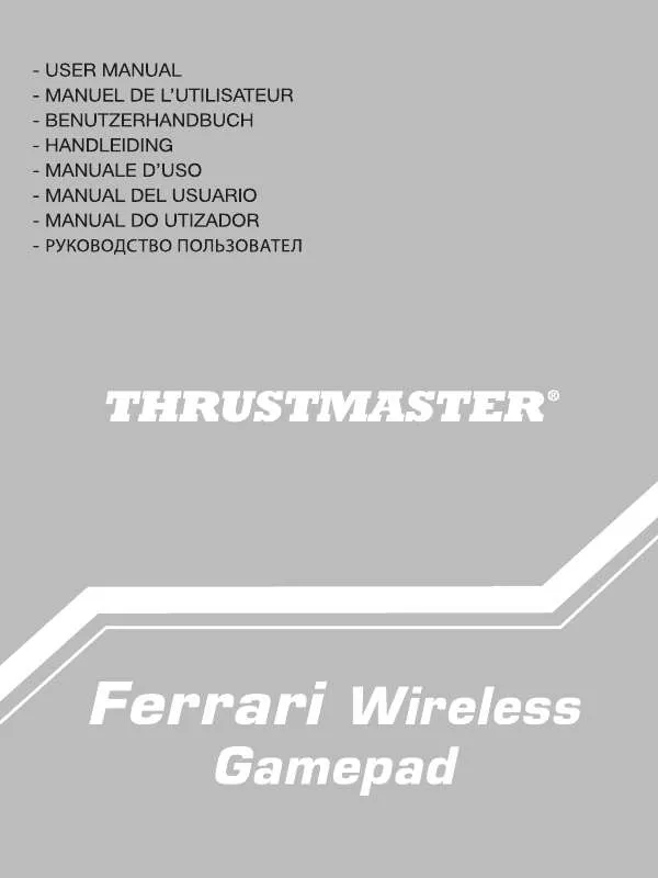 Mode d'emploi THRUSTMASTER F1 WIRELESS GAMEPAD FERRARI F60