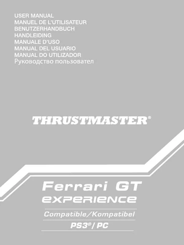 Mode d'emploi THRUSTMASTER FERRARI GT EXPERIENCE