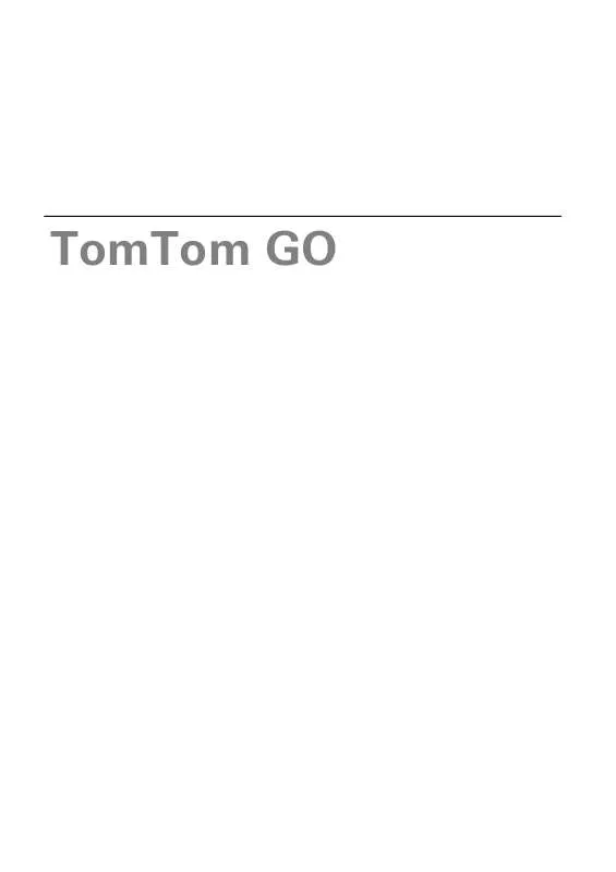 Mode d'emploi TOMTOM GO