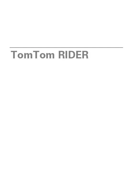 Mode d'emploi TOMTOM RIDER PREMIUM PACK