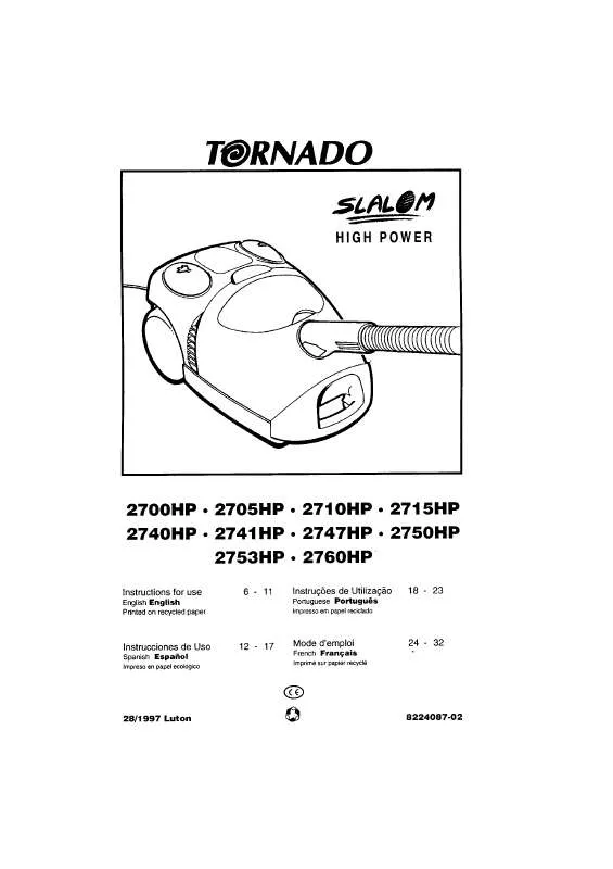 Mode d'emploi TORNADO TO2741HP