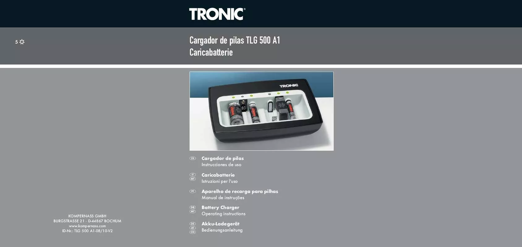 Mode d'emploi TRONIC TLG 500 A1