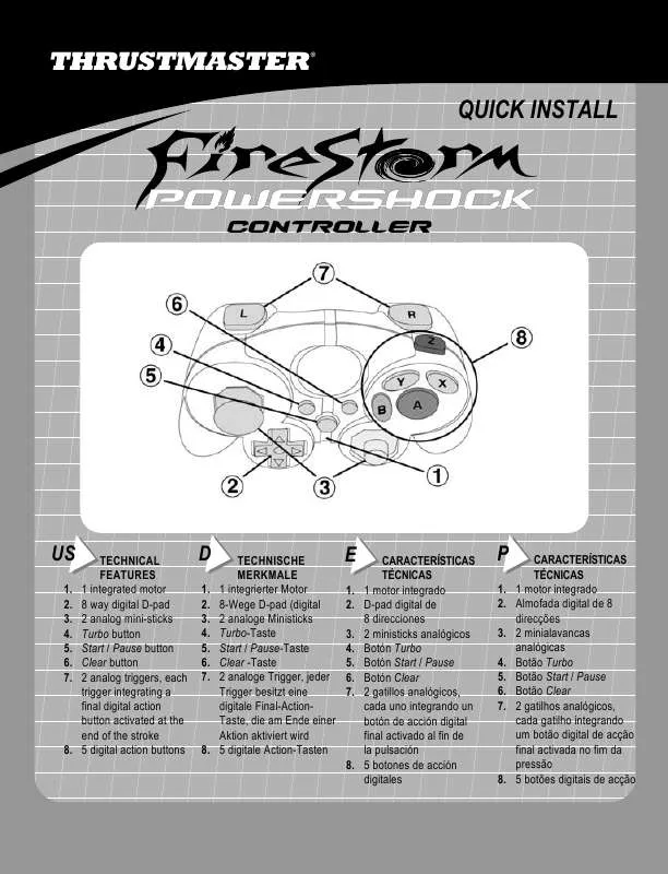 Mode d'emploi TRUSTMASTER FIRESTORM POWERSHOCK