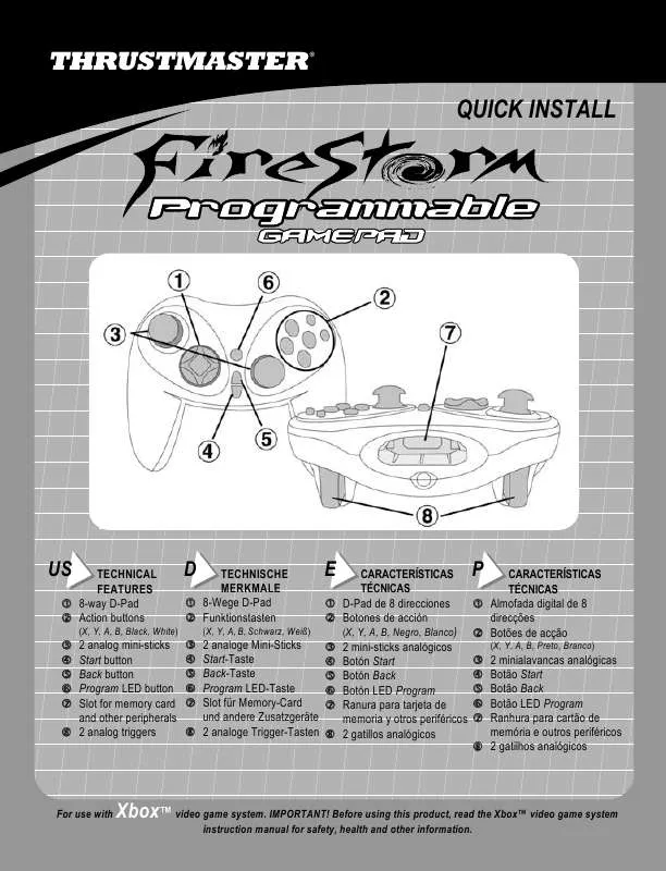 Mode d'emploi TRUSTMASTER FIRESTORM PROGRAMMABLE