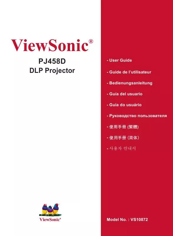 Mode d'emploi VIEWSONIC PJ458D