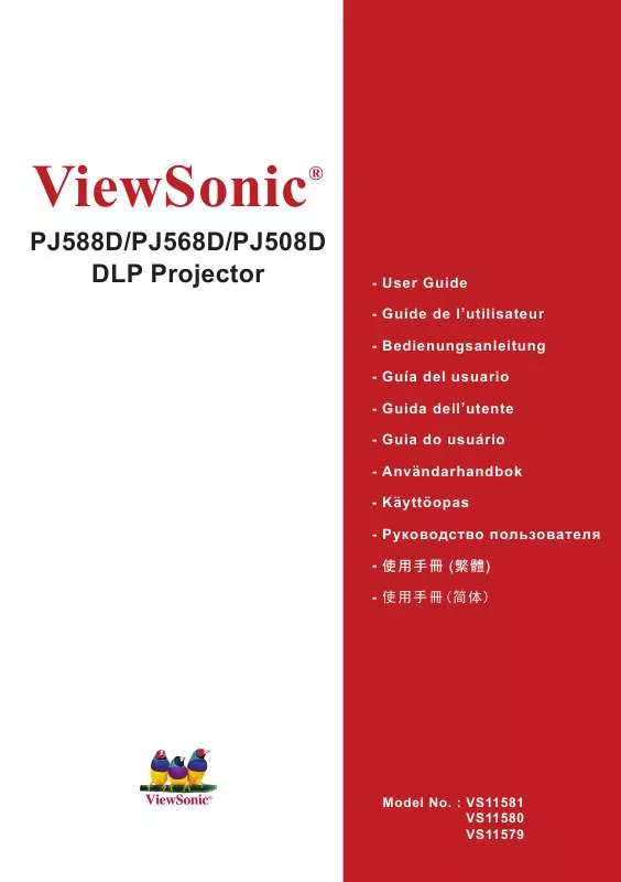 Mode d'emploi VIEWSONIC PJ588D