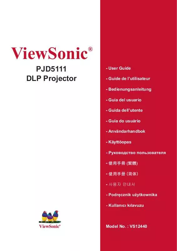 Mode d'emploi VIEWSONIC PJD5111