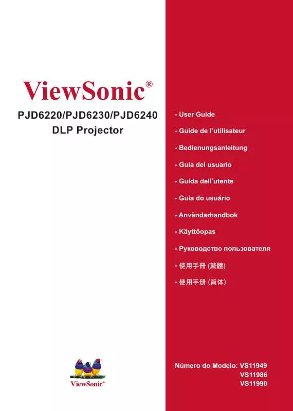 Mode d'emploi VIEWSONIC PJD6220