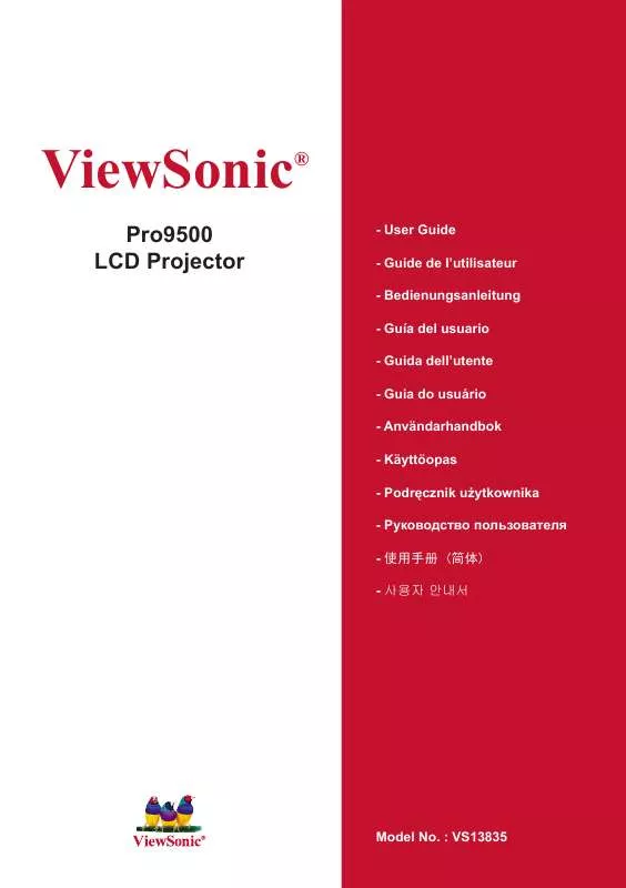 Mode d'emploi VIEWSONIC PRO9500