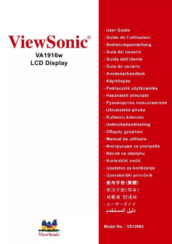 Mode d'emploi VIEWSONIC VA1916W