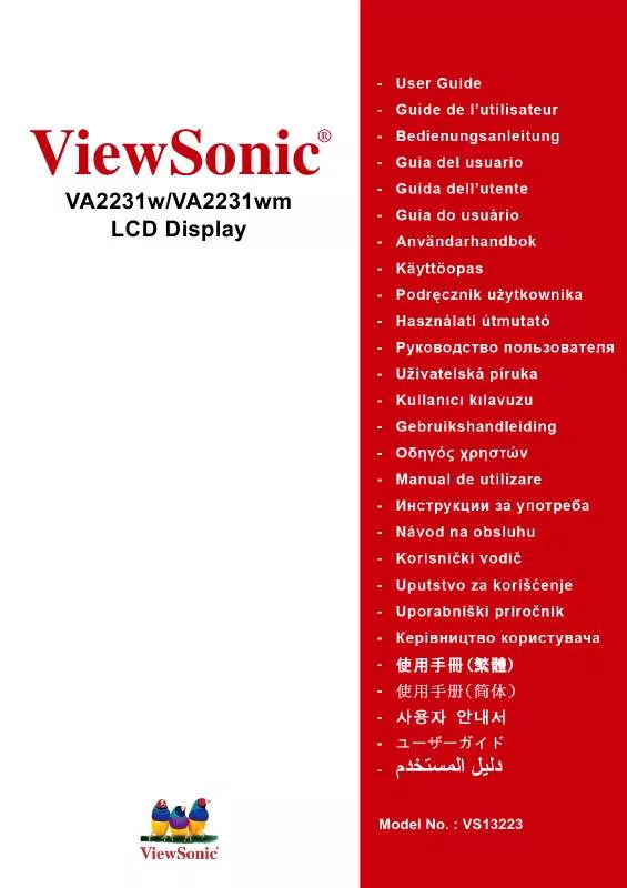 Mode d'emploi VIEWSONIC VA2231W