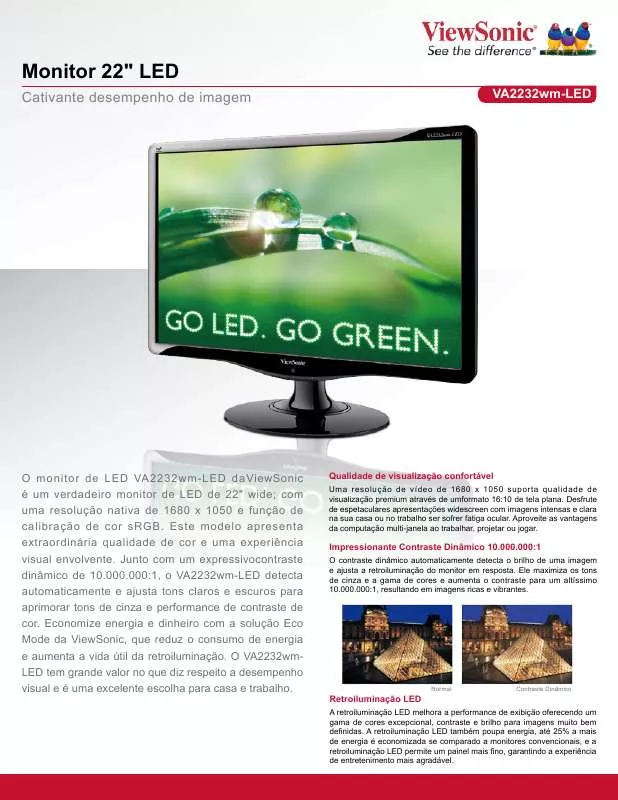 Mode d'emploi VIEWSONIC VA2232WM-LED