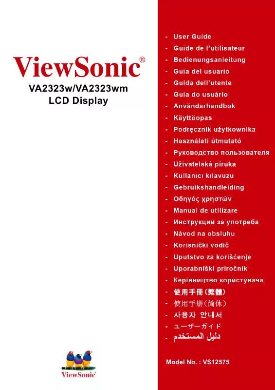 Mode d'emploi VIEWSONIC VA2323WM