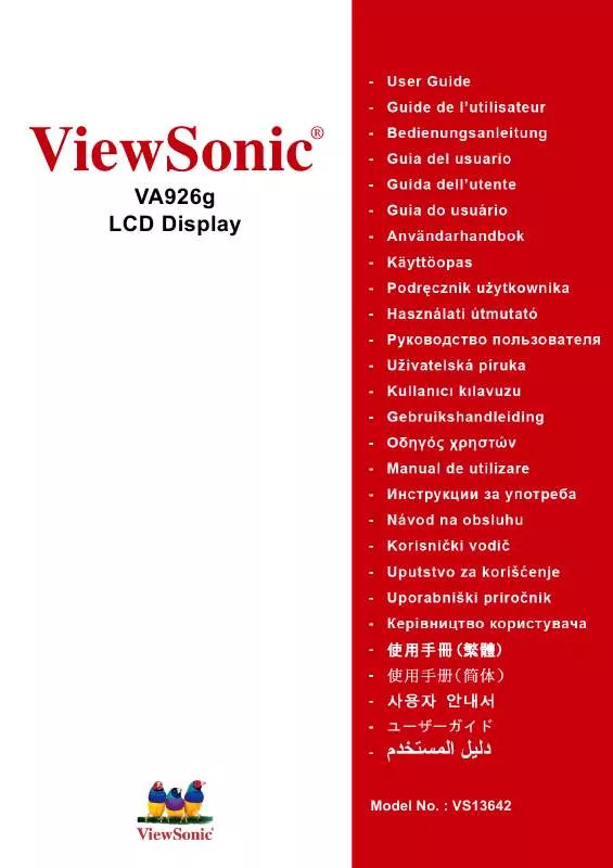 Mode d'emploi VIEWSONIC VA926G