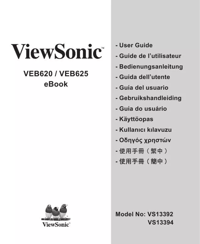 Mode d'emploi VIEWSONIC VEB620