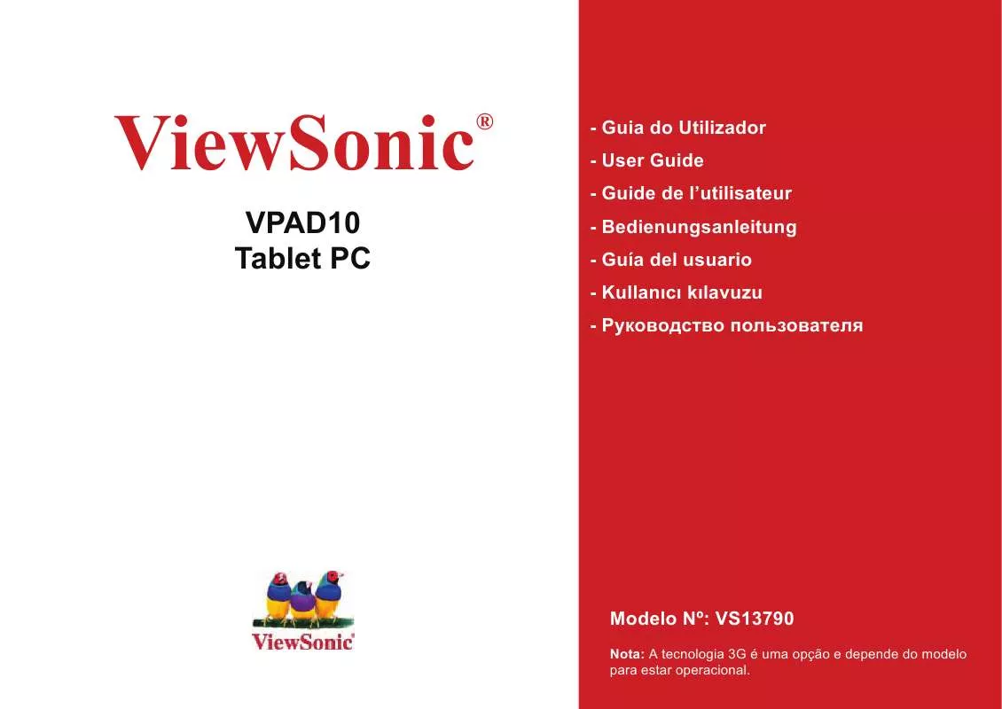 Mode d'emploi VIEWSONIC VIEWPAD 10 TABLET