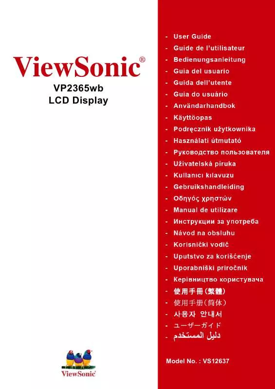 Mode d'emploi VIEWSONIC VP2365WB