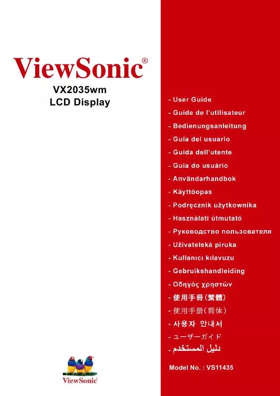 Mode d'emploi VIEWSONIC VX2035WM