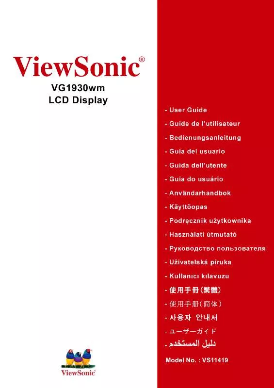 Mode d'emploi VIEWSONIC VX2753MH-LED