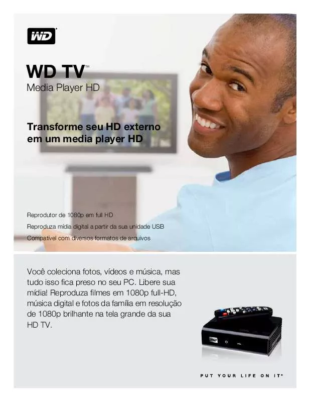 Mode d'emploi WESTERN DIGITAL TV