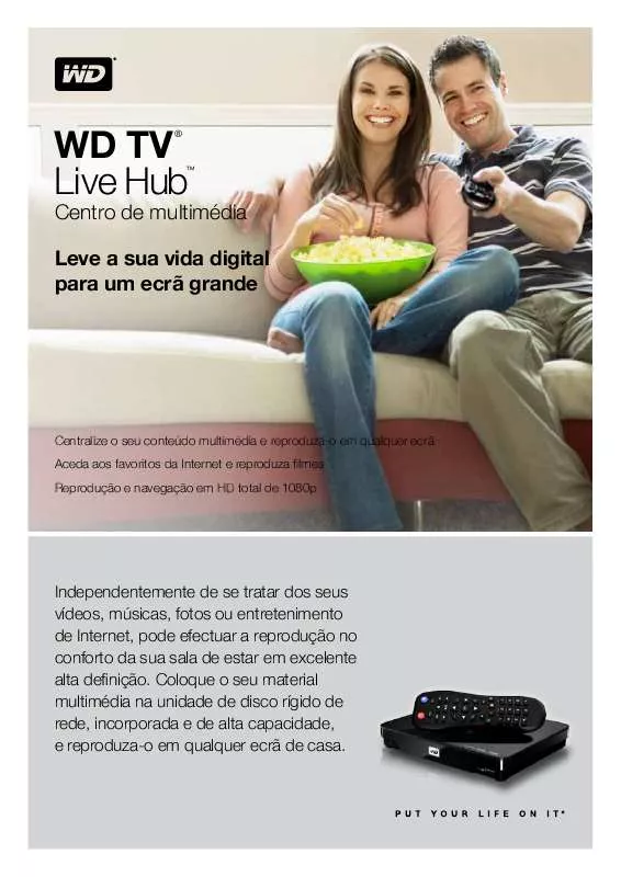 Mode d'emploi WESTERN DIGITAL WD TV LIVE HUB