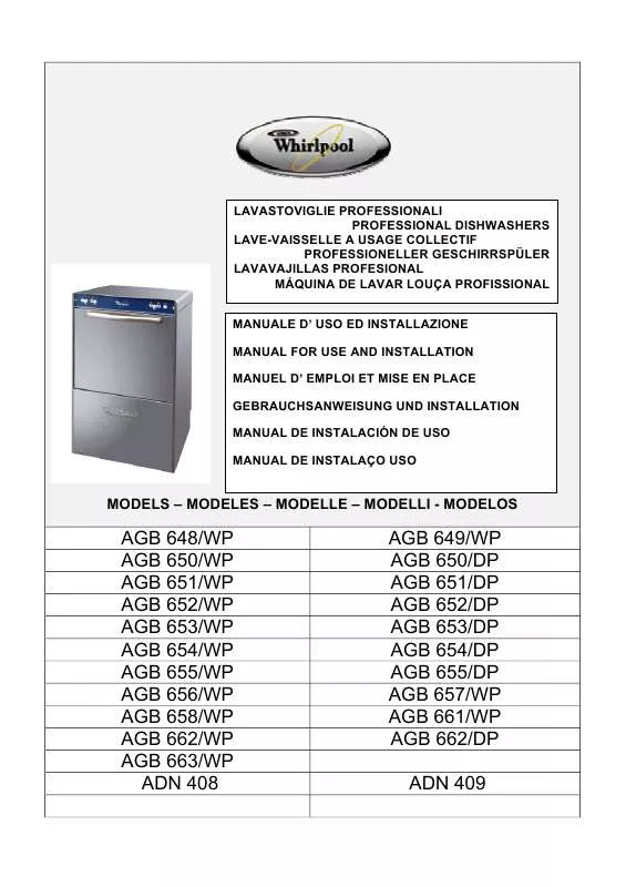 Mode d'emploi WHIRLPOOL ADN 425