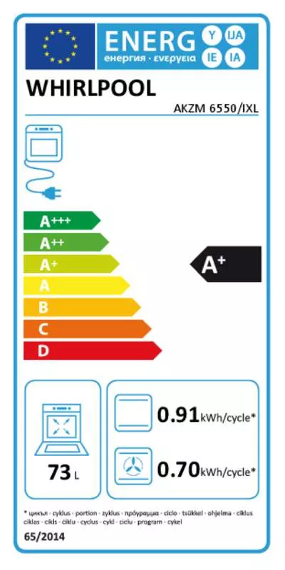 Mode d'emploi WHIRLPOOL AKZM 6550/IXL