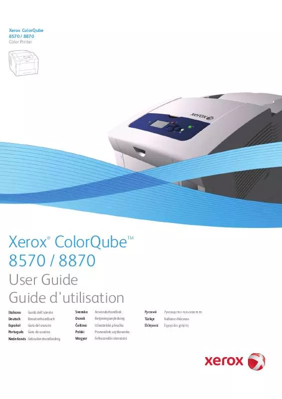 Mode d'emploi XEROX COLORQUBE 8870