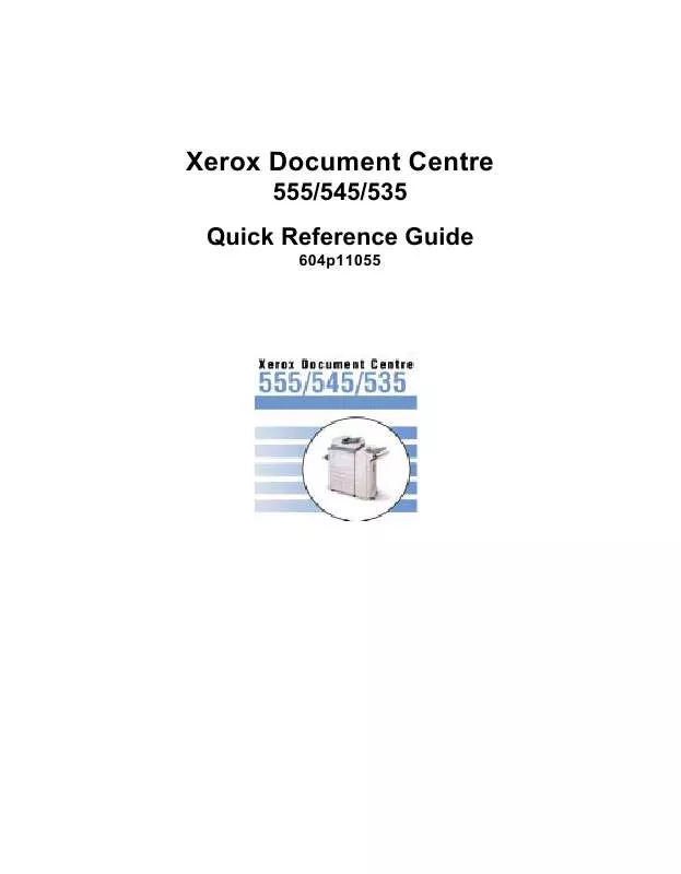 Mode d'emploi XEROX DOCUMENT CENTRE 535