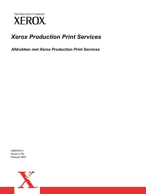 Mode d'emploi XEROX DOCUPRINT 65 PRODUCTION