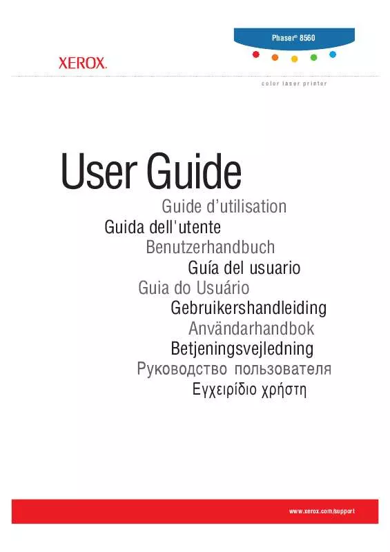 Mode d'emploi XEROX PHASER 8560