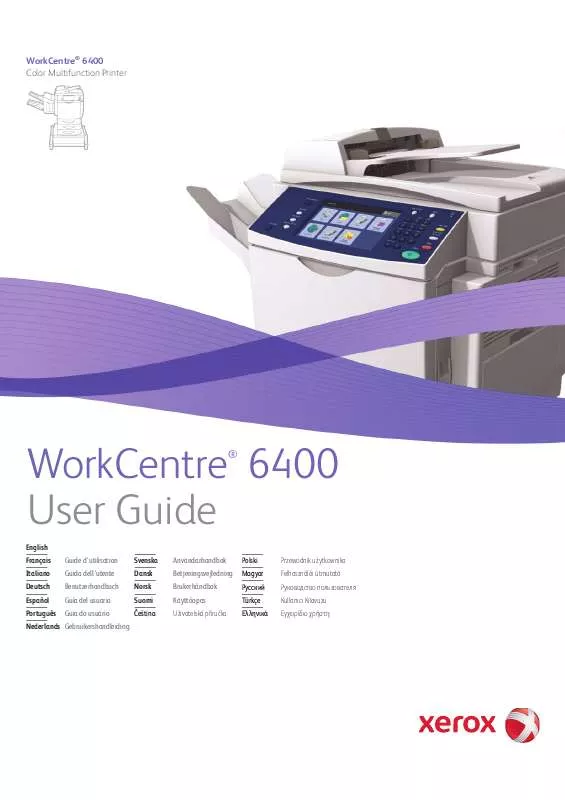 Mode d'emploi XEROX WORKCENTRE 6400