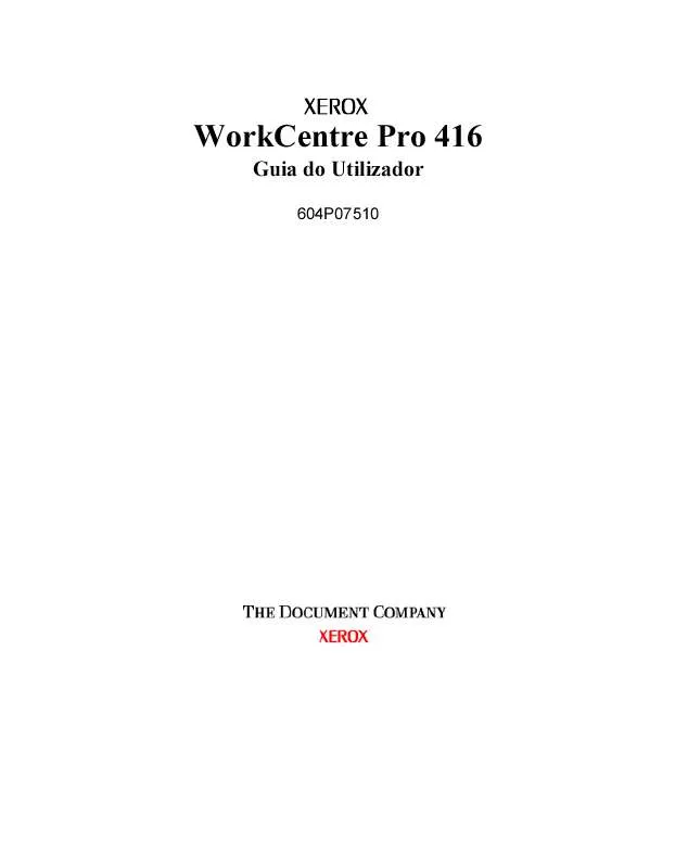 Mode d'emploi XEROX WORKCENTRE PRO 416 DC