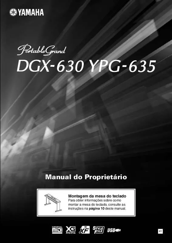 Mode d'emploi YAMAHA DGX-630 YPG-635