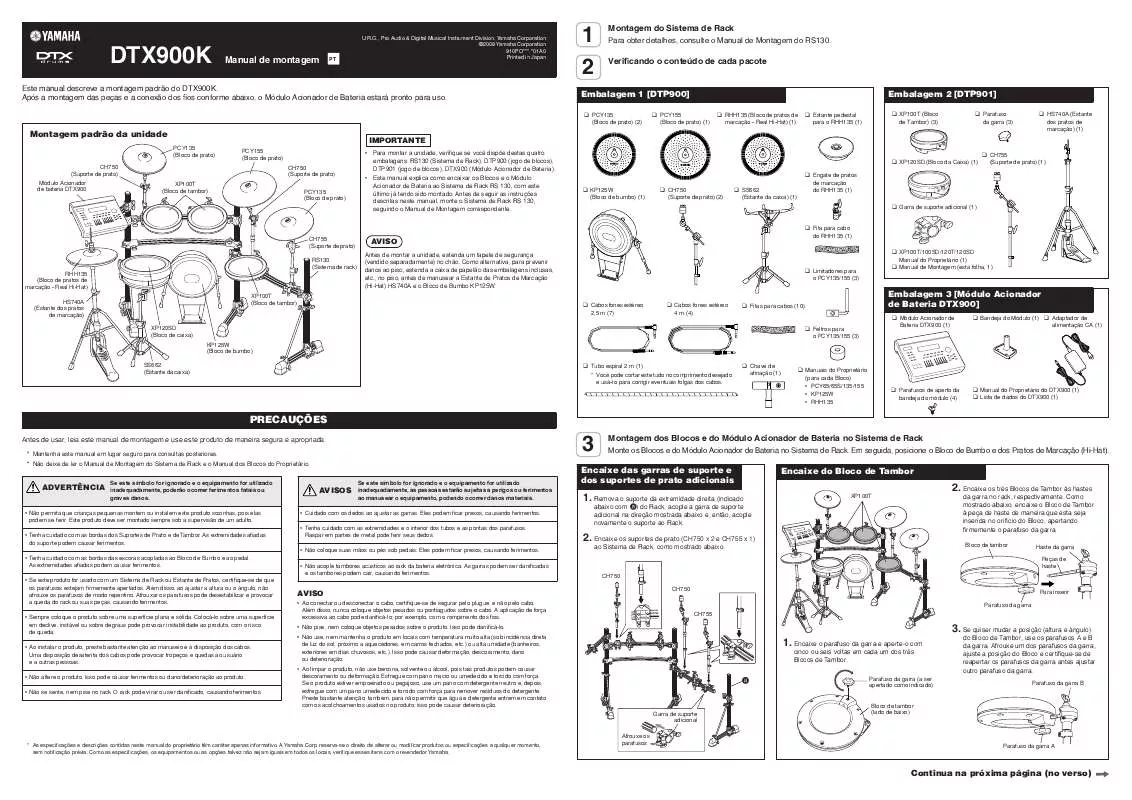 Mode d'emploi YAMAHA DTX-900K