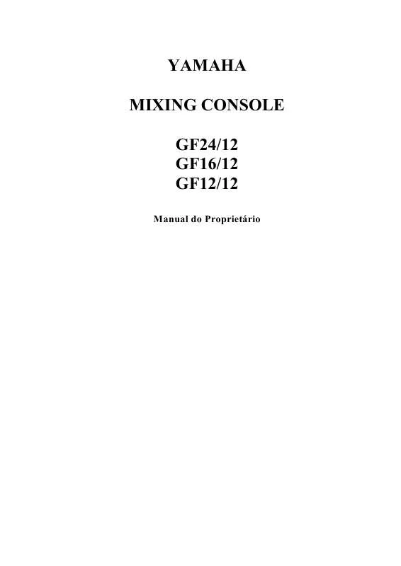 Mode d'emploi YAMAHA GF24-12 GF16-12 GF12-12