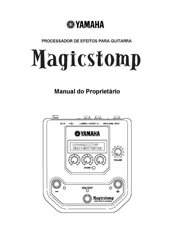 Mode d'emploi YAMAHA MAGICSTOMP GUITAR EFFECTS PROCESSOR