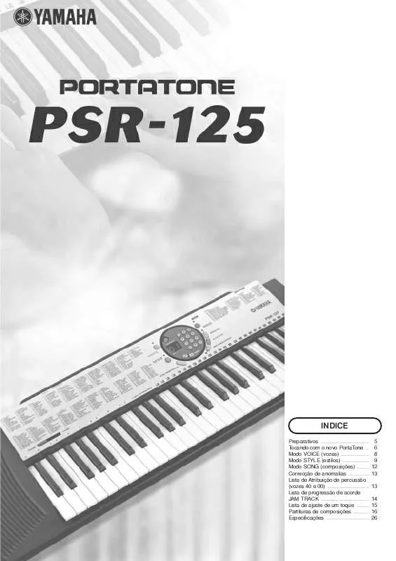 Mode d'emploi YAMAHA PSR-125