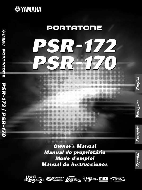 Mode d'emploi YAMAHA PSR-170