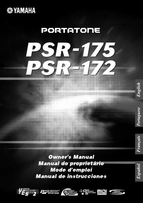 Mode d'emploi YAMAHA PSR-175/PSR-172