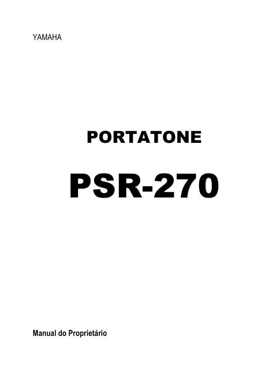 Mode d'emploi YAMAHA PSR-270