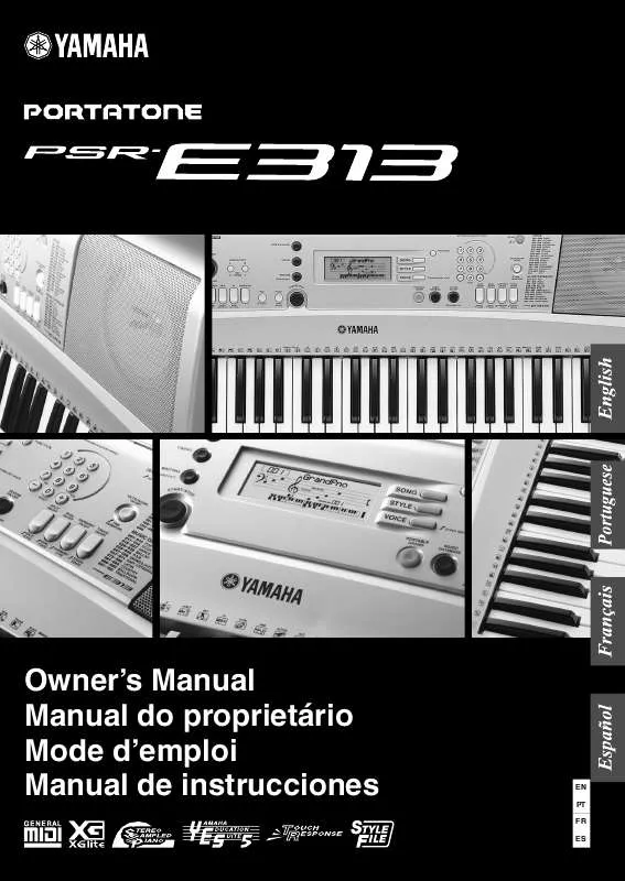 Mode d'emploi YAMAHA PSR-E313