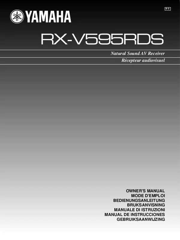 Mode d'emploi YAMAHA RX-V595RDS