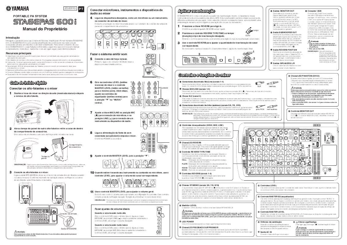 Mode d'emploi YAMAHA STAGEPAS 600I