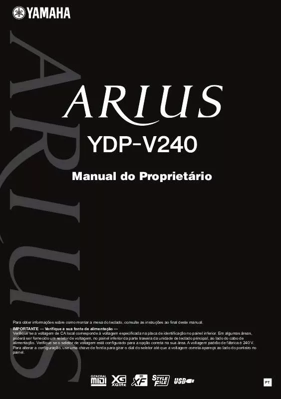 Mode d'emploi YAMAHA ARIUS YDP-V240