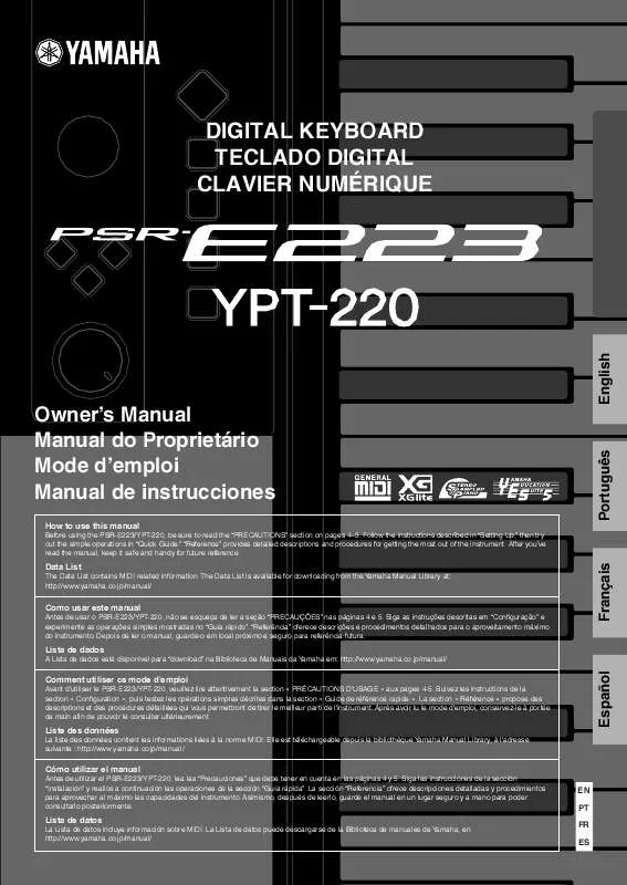 Mode d'emploi YAMAHA YPT-220