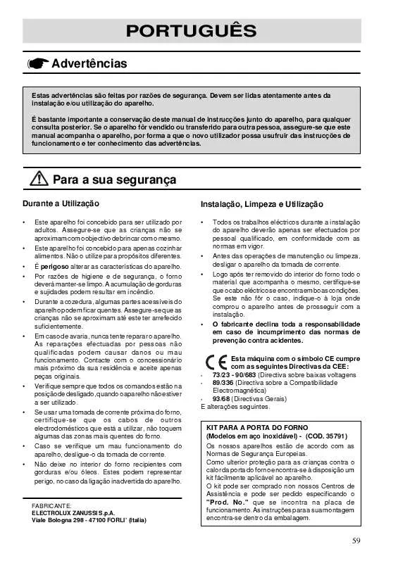 Mode d'emploi ZANUSSI BMS641A