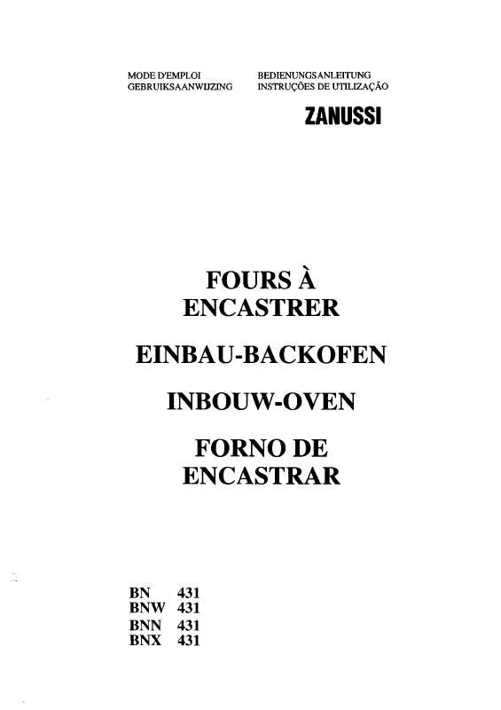 Mode d'emploi ZANUSSI BNX431