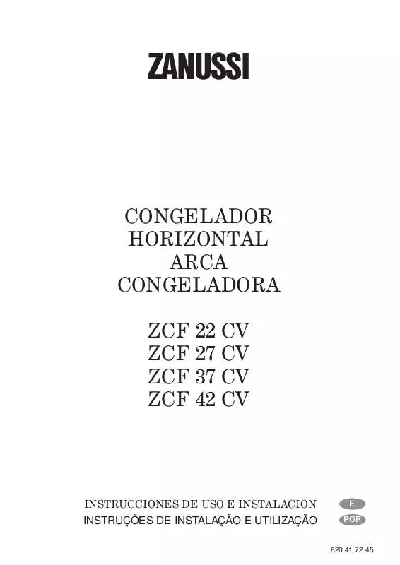 Mode d'emploi ZANUSSI ZCF42CV