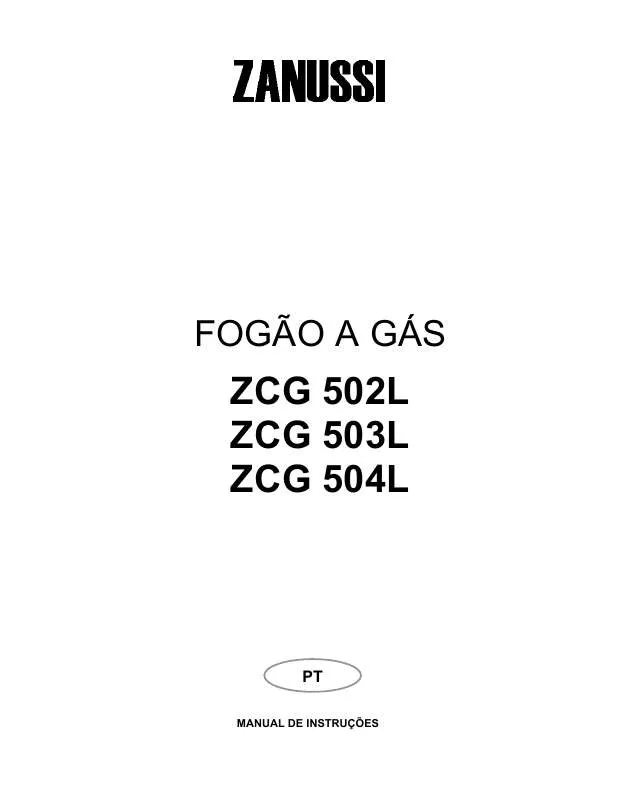 Mode d'emploi ZANUSSI ZCG504LX
